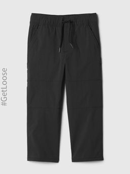 GAP - Boys Black Regular Fit Mid-Rise Trouser