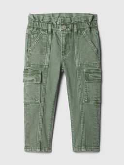 GAP - Girls Green Mid-Rise Loose Fit Cargo Jeans