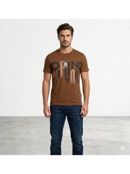 Pierre Carlo - Men Tan T-Shirt