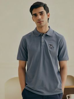 Andamen - Men Cotton Pique Grey Polo T-Shirt