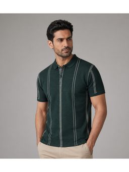 Parcel Yard - Green Mens Regular Half Sleeve Polo Neck T-Shirt