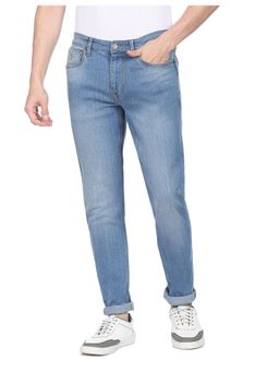 U.S. Polo Assn. Denim Co. - Men Blue Brandon Slim Tapered Fit Stone Wash Jeans