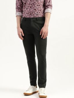 United Colors of Benetton - Black Textured Slim Fit Trouser