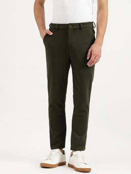 United Colors of Benetton - Green Textured Slim Fit Trouser