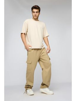 FREAKINS - Oak Beige Men's Relaxed Fit Cargo Pants