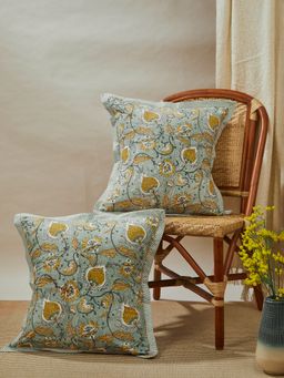 Fabindia - Ihania Cotton Block Print Cushion Cover