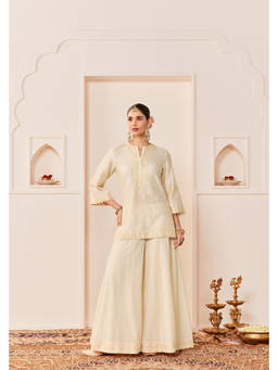 Sheetal Batra - Rehma -Daisy Ivory Short Kurta With Sharara
