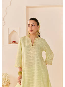 Sheetal Batra - Reem - Mint Green Short Choga With Dogri Salwar