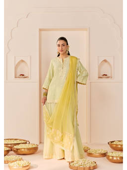 Sheetal Batra - Rehma - Mint Green Short Kurta With Sharara And Dupatta