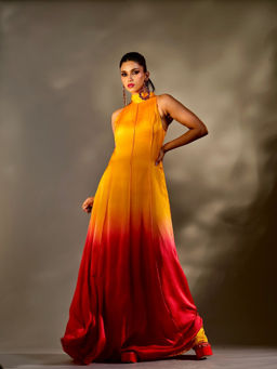 Tussya by Shreya - Yellow Aarna Maxi Gown