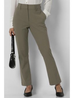 Van Heusen - Women Grey Solid Formal Regular Fit Trouser