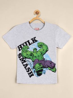 Kidsville - Hulk Printed Grey Tshirt For Boys