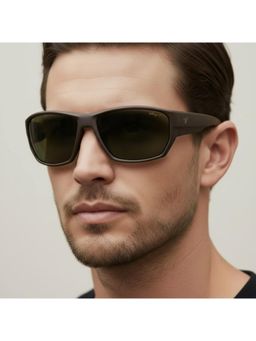 Vintage - Unisex Rectangle Green Lens Sunglasses (67)