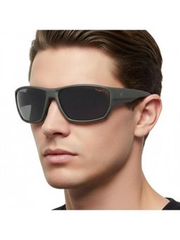 Vintage - Unisex Rectangle Grey Lens Sunglasses (67)