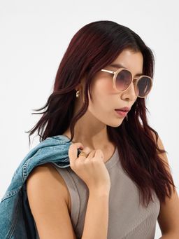 Accessorize London - Womens Round Pink Sunglasses