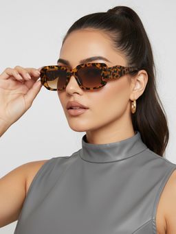 Accessorize London - Womens Brown Tort Angelle Crystal Square Sunglasses