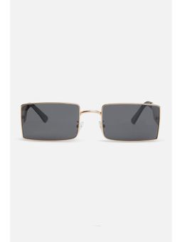 Snitch - Rectangle Full Rim Grey Lens Sunglasses