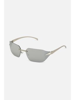 Snitch - Rectangle Full Rim Grey Lens Sunglasses