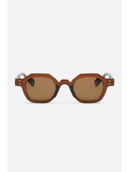 Snitch - Rectangle Full Rim Brown Lens Sunglasses