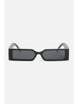 Snitch - Rectangle Full Rim Black Lens Sunglasses