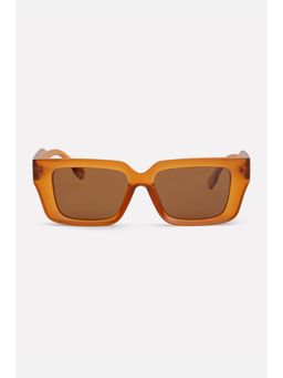 Snitch - Rectangle Full Rim Brown Lens Sunglasses