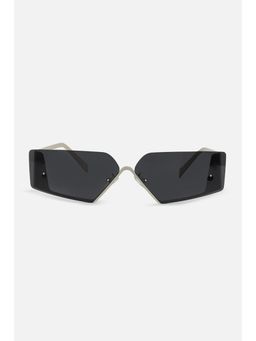 Snitch - Rectangle Full Rim Black Lens Sunglasses