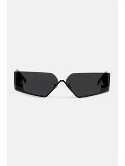 Snitch - Rectangle Full Rim Black Lens Sunglasses