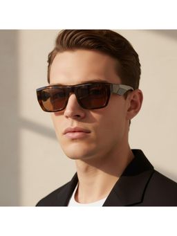 Vintage - Unisex Square Brown Lens Sunglasses (55)