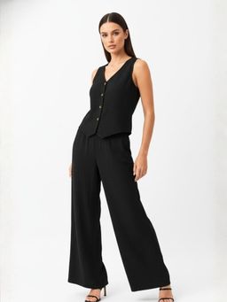 Outzidr - Black Button Down Co-ord Set