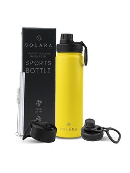Solara - Insulated Water Bottle, Yellow- 650ML