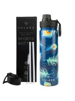 Solara - Insulated Water Bottle, Peacock- 650ML