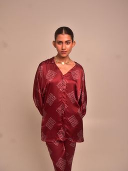 WHY SO BLUE - Maroon Mohna Modal Shirt