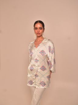 WHY SO BLUE - Cream Vani Modal Shirt