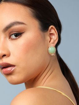 Sohi - Gold Plated Party Designer Stone Stud for Women