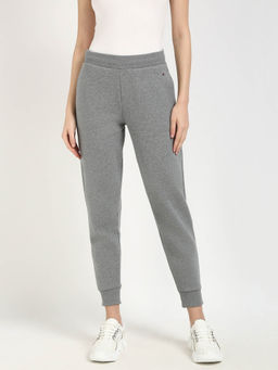 Tommy Hilfiger - Grey Relaxed-Fit Solid Mid Rise Joggers