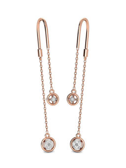 Candere by Kalyan Jewellers - 14K BIS Hallmark Rose Gold and Diamond Starlet Earrings