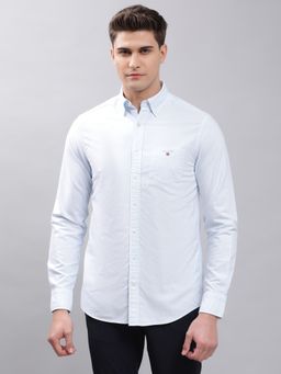 GANT - Men Blue Striped Regular Shirt