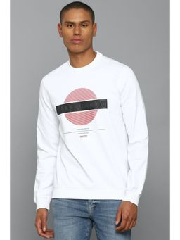 Allen Solly - Mens Graphic White Sweatshirt