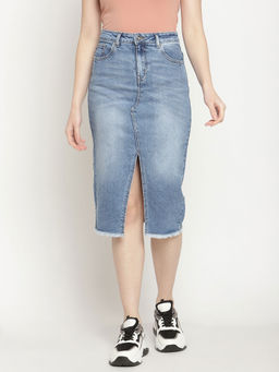 Madame - Blue Denim Pencil Skirt