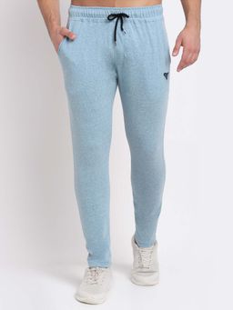 Club York - Men Blue Solid Track Pants