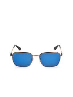Police - Men Gold Metal Frame and Blue Colored Lens Sunglasses - Spll84K 56 300B
