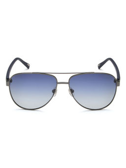 Police - Men Grey Metal Frame and Blue Colored Lens Sunglasses - Spln68K 58 I87P
