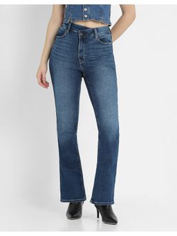 American Eagle - Women Blue Dark Dreams Next Level High-Waisted Skinny Kick Jeans