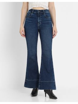 American Eagle - Women Navy Blue Dark Dreams Artist Flare Jeans