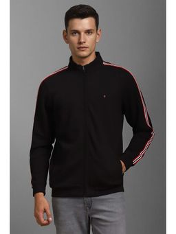 Louis Philippe - Men Casual Black Textured Jacket