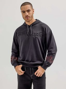 Wrangler - X Hot Wheels Men's Rodeo Hoodie In Black Beauty