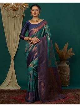 SATRANI - Classic Pista Green Weaving Saree