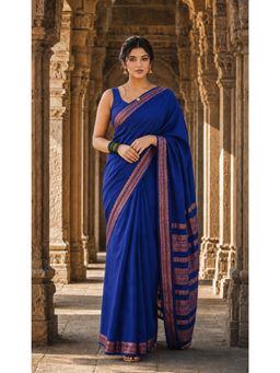 AMRUTKALA SAREES - Blue Elegant Woven Banarasi Silk Kanjivaram Saree