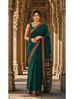 AMRUTKALA SAREES - Premium Green Woven Banarasi Silk Kanjivaram Saree