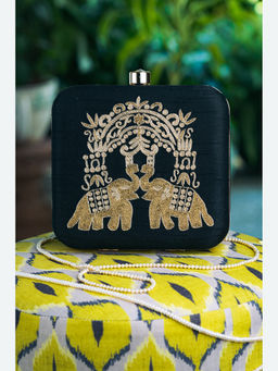 NR by Nidhi Rathi - Embellished Black Clutch